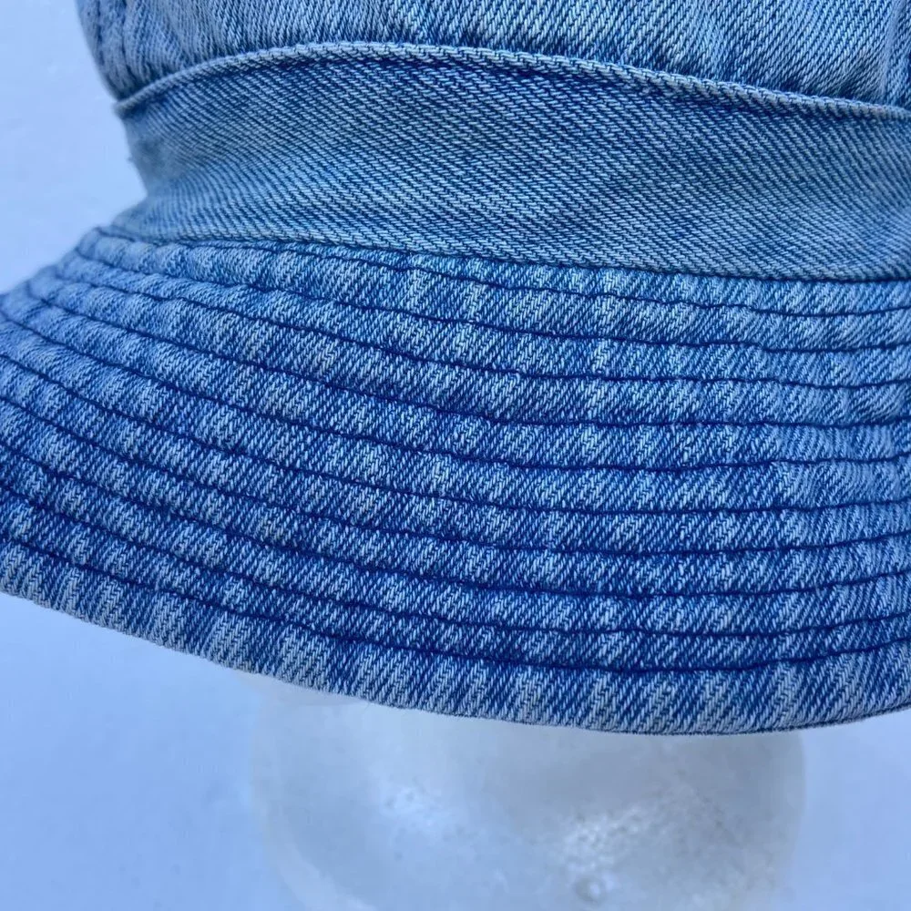 Vintage Denim Panama Cap Hat Jamaica